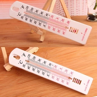 ✿ Home Wall Hanging Thermometer Celsius Fahrenheit Display Indoor Outdoor Greenhouse Temperature Monitor Gauge Household Daily Necessities