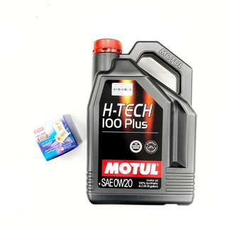 น้ำมันเครื่องสังเคราะห์แท้MOTUL H-TECH100Plus พร้อมกรองน้ำมันเครื่องDenso สำหรับToyota Yaris 1.2 (รุ่นอื่นทักChatได้เลย)