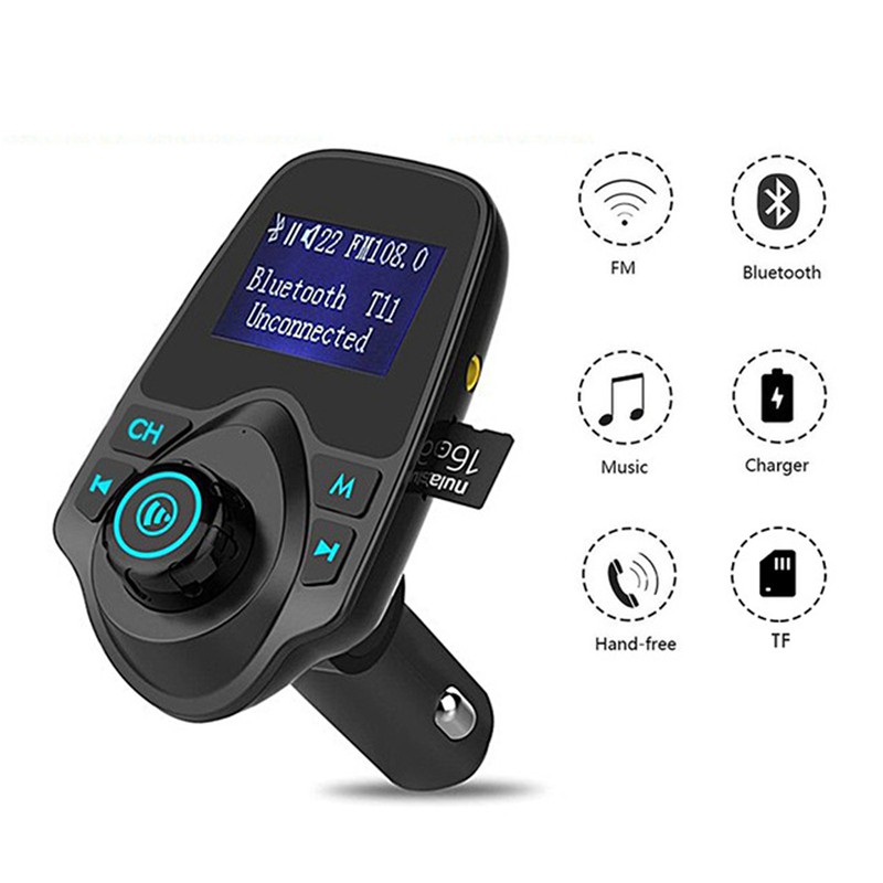 T11 Car Auto Bluetooth FM Transmitter Wireless Audio Transmitter Car