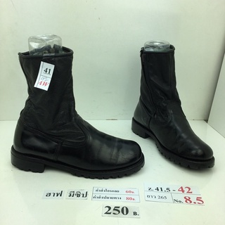 รองเท้าฮาฟ มีซิปข้าง รองเท้าทหาร รองเท้าตำรวจ รองเท้ารปภ. Half boots with side zip