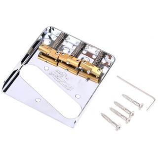 Wilkinson WTB หย่องเทเล Telecaster Bridge Brass Compensated 3-Saddle for Fender Tele TL ที่เขี่ยบุหรี่กีต้าร์ไฟฟ้า, สีดำ