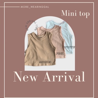 🌼🔥พร้อมส่ง✨MW01🌷 เสื้อครอปสีพื้น เสื้อครอปผ้าร่องใหญ่ ผ้านิ่ม เสื้อกล้ามครอป ใส่กับอะไรก็น่ารัก แมตช์ง่ายกับทุกลุค🔥☄️