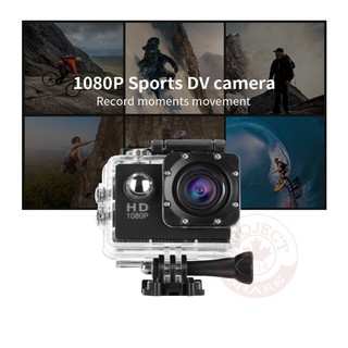 กล้อง Sports &amp; Action Camera Full HD 1080p Waterproof 30M IP68 Wide Angle Lens (สีดำ)