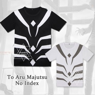 เสื้อยืดแขนสั้นพิมพ์ลายสําหรับผู้ชาย To Aru Majutsu No Index Accelerator