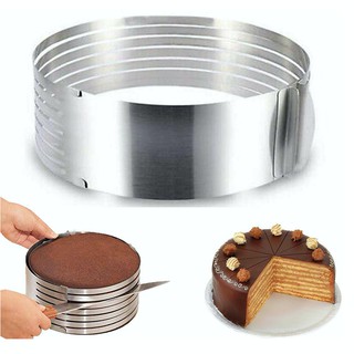 ที่แบ่งชั้นเค้ก สไลด์เค้ก Cake slicer วงแหวนแม่พิมพ์ชั้นตัดเค้ก DIY วงแหวนสแตนเลส