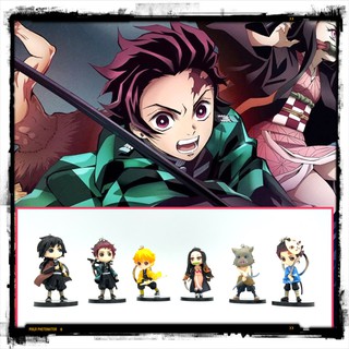 พร้อมส่ง ฟิกเกอร์การ์ตูน Demon Slayer Kimetsu No Yaiba ดาบพิฆาตอสูร พร้อมพวงกุญแจ มีฐานตั้ง