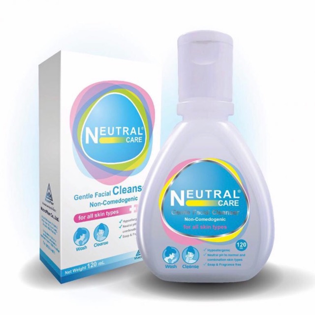 Neutral care gentle facial cleanser 120ml👍นิวทรัลแคร์ เจนเทิล เฟเชียล คลีนเซอร์ ทำความสะอาดผิวหน้า👍 