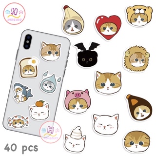 Sticker สติ๊กเกอร์ น้องแมวน่ารัก H 167 น้องแมว 50ชิน น้องน่ารักมาก น้อง แมว น่ารัก cat น้อน แมว สติ้กเกอร์ เหมียว แมวส้ม