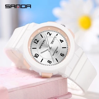 Sanda นาฬิกาข้อมือสปอร์ตแฟชั่น กันน้ํา หรูหรา สําหรับสตรี 6097-3