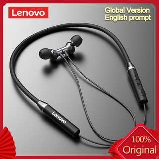 Lenovo HE05 หูฟัง Bluetooth5.0 ชุดหูฟังไร้สายแม่เหล็กหูฟังแบบคล้องคอ IPX5 กันน้ำกีฬาเอียร์บัดพร้อมไมโครโฟนตัดเสียงรบกวน