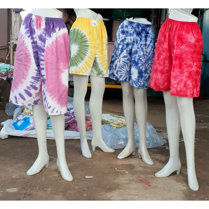 ถูกมากๆ กางเกงมัดย้อมขาสั้น ใส่สบ