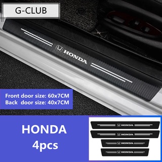 G-club สติกเกอร์คาร์บอนไฟเบอร์ ติดขอบประตูรถยนต์ สําหรับ Honda