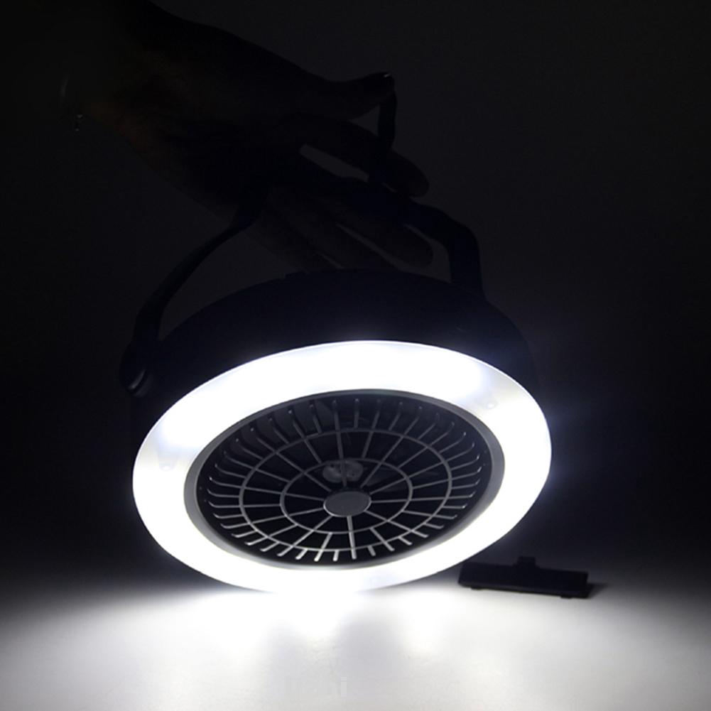 2 In 1 Fan And Camping Led Light Lantern 12 Lights Battery