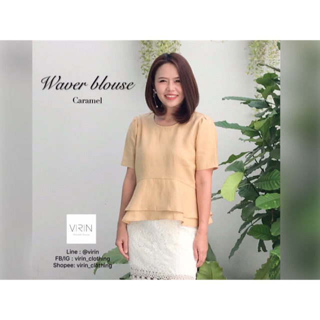 Virin_Clothing เสื้อลินิน แท้ รุ่น Waver blouse มีทั้งหมด 8 สี