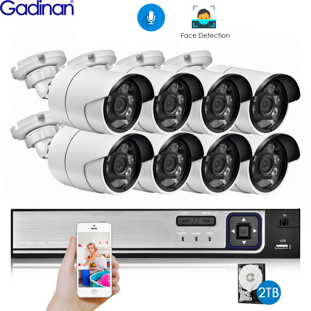 H.2658ch 5mp Poe Nvr Outdoor Security Camera Nvr Kit Face Detection ...