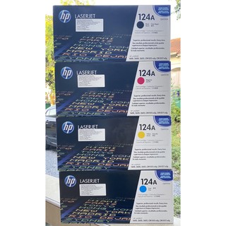 Toner HP 124A Q6000A  Q60001  Q60002 Q60003 (BK  C M Y ) ของแท้ขายลดราคาขายโล๊ะมีประกัน