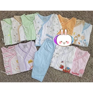 ชุดผูกหน้าเด็กอ่อน (แพค 3 ชุด)​ ชุดผูกหน้าเด็กแรกเกิด เป็นชุดผูกหน้าแขนยาว cotton 💯% (แพค 3 ชุด)