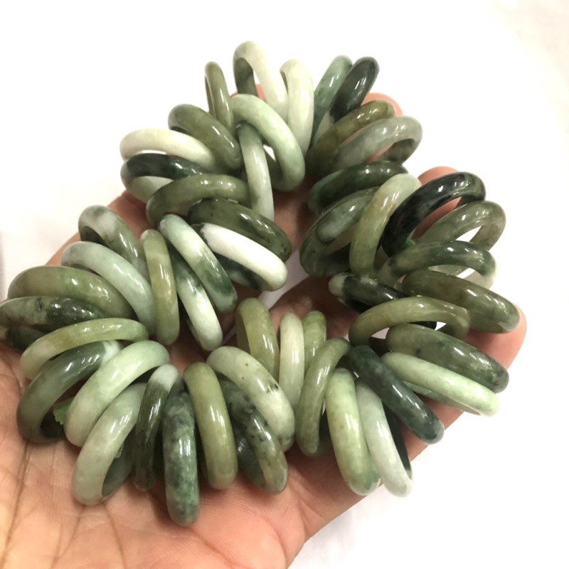 jade ring 50-100 วง แหวนหยกแท้ #คละไซส์ คละสี