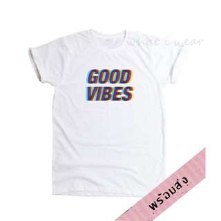 เสื้อยืด ลายGOOD VIBES