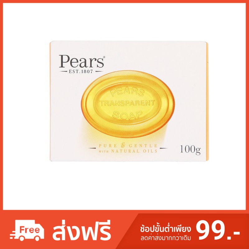 แพร์ เพียว แอนด์ เจนเทิล วิต เนเจอรัล ออยล์ โซป สบู่ก้อน 100กรัม. Pear Pure & Gentle Vital Oil Soap 