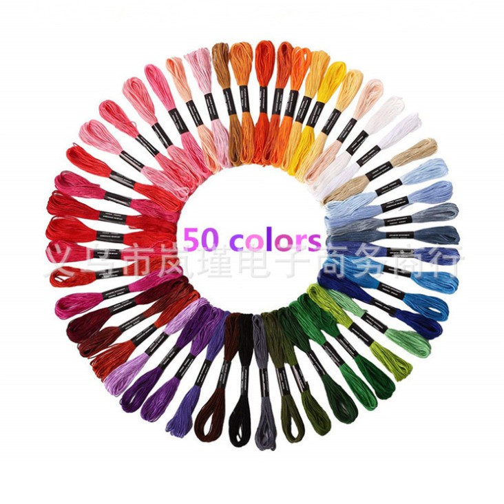 (พร้อมส่ง)ไหมปัก ด้ายปักครอสติส 50 สี และ 100 สี