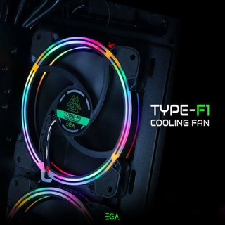 พัดลมเคส RGB EGA Type F1 Cooling FAN PC 120mm