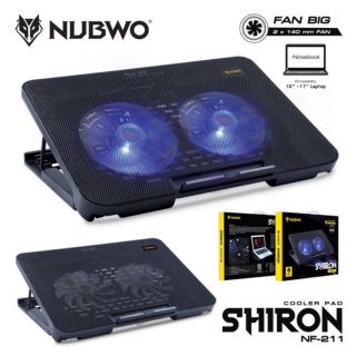 NUBWO NF-211/Primaxx N106 /NF-130  notebook cooler pad พัดลมรองระบายความร้อนโน๊ตบุ๊ค ปรับระดับได้โน๊ตบุ๊ค 13"14"15"17"