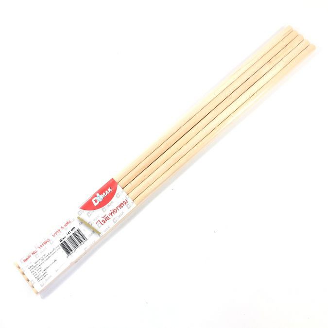 ไม้แท่งกลม DMak (DIY) รุ่น 141 wo ยาว 30 ซม เส้นผ่าศูนย์กลาง 0.6ซม จำนวน 1 แพ้ค/5แท่ง