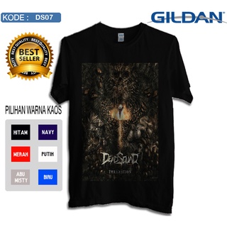 เสื้อยืดผ้าฝ้าย Gildan เสื้อยืดลําลอง แขนสั้น พิมพ์ลายโลโก้ Deadsquad band tyranation สไตล์ดั้งเดิม ds07