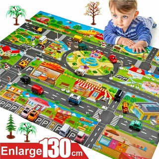 Car Home Traffic Road Signs City Scene Educational Kids Baby Play Mat Carpet Children Pretend Toys Traffic Map