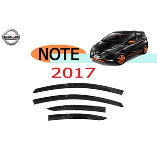 กันสาด/คิ้วกันสาด Nissan Note 2017 สีดำ