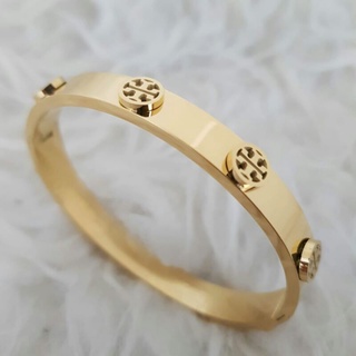 TORY BURCH สร้อยข้อมือ สเตนเลส สีไม่จาง ของแท้