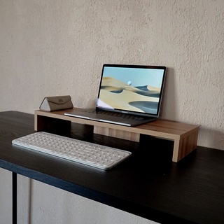 Inhome Furniture ชั้นวางจอคอม Laptop Stand W62.5xD22xH8.5 รุ่น MS6250-R แท่นวางจอคอม Computer Stand Monitor Riser