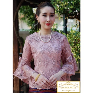 เสื้อลูกไม้เกรดพรีเมียม No.VI1839#2 Size 36"-50"
