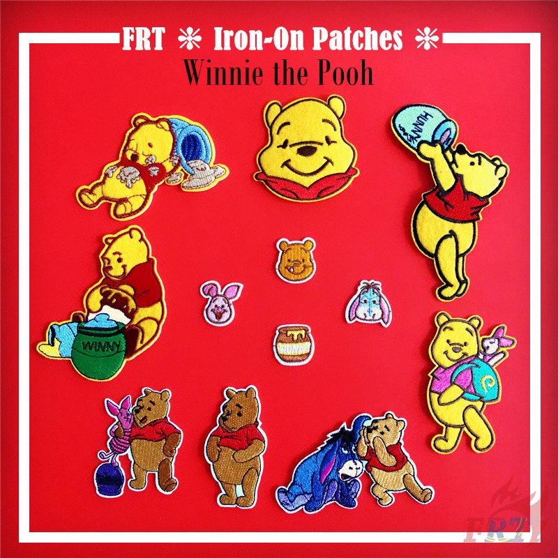 Winnie the Pooh - D-Cartoon Patch 1Pc Cartoon Diy Sew On Iron On Badges Patches（Winnie the Pooh - Series 3）
