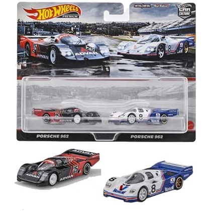 (ล้อยางพรีเมียม) Hot Wheels Car Culture Premium 2 Pack Porsche 962