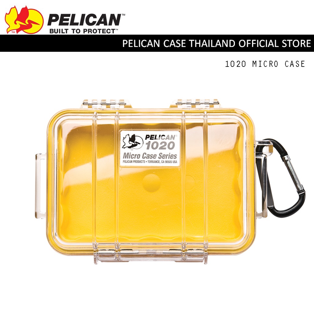 Pelican 1020 Micro case - Yellow/Clear