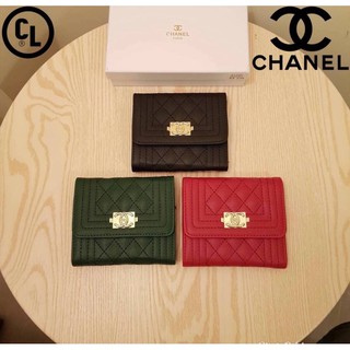 chanell กระเป๋าตังค์แบรนด์เนม หนังคาเวียร์