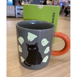 Starbucks Black cat ghost mug 12 Oz