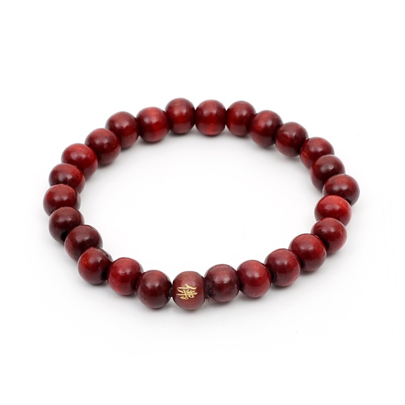 สร้อยข้อมือ ประดับลูกปัดไม้ธรรมชาติ คุณภาพสูง แบบเรียบง่าย สไตล์เรโทร อินเทรนด์สําหรับผู้ชาย