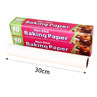 😊Baking paper กระดาษไขรองอบ กระดาษไข กระดาษรองอบ สะอาดปลอดภัยปราศจากไขมัน สะดวกต่อการใช้งาน สีขาวขุ่น 5/10 เมตร