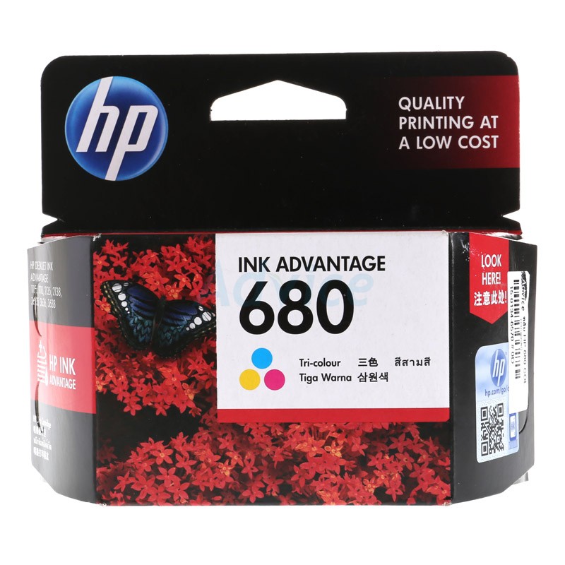 ตลับหมึก  HP 680 COL For HP Deskjet Ink Advantage : 1115 / 1118 / 2135 / 2138 / 2675 / 2676 / 2677 /3635 / 3636 / 3638