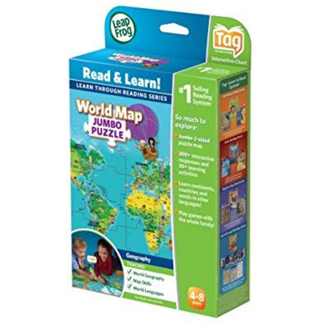 LeapFrog LeapReader World Puzzle Map (Works with Tag) Jigsaw  แผนที่โลก