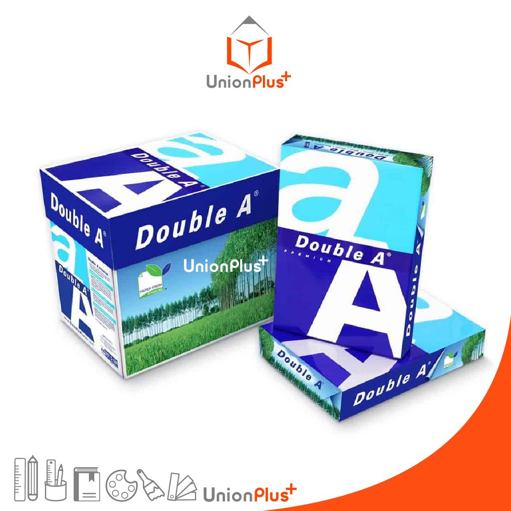 กระดาษA4 Double A 80 แกรม ขนาด A4 500 แผ่น / รีม (5 รีม / กล่อง) กล่องละ5รีม กระดาษถ่ายเอกสาร