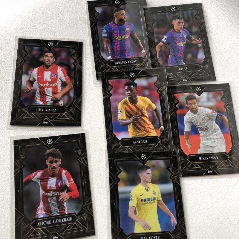 การ์ดฟุตบอล Topps DECO 21/22 UCL laliga /Pedri / Suarez /
