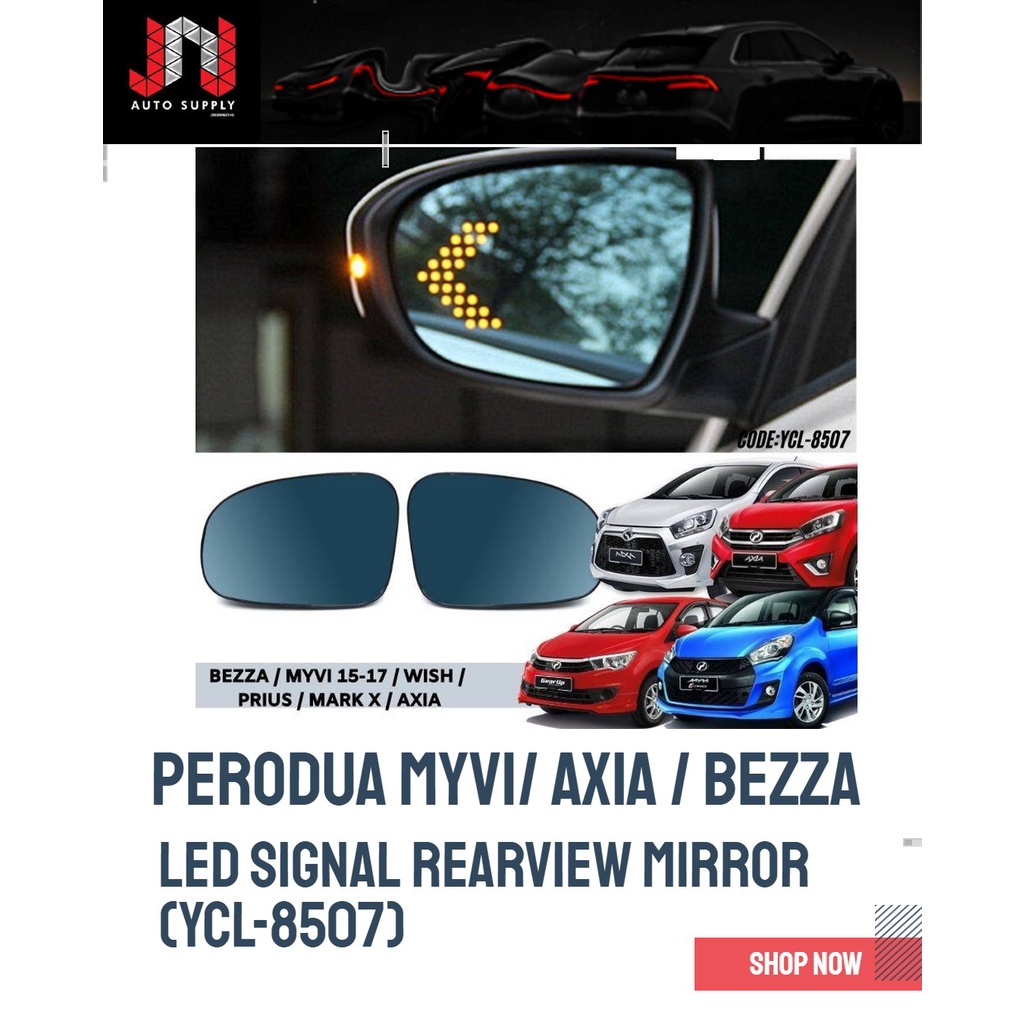 (YCL-8507) PERODUA MYVI/ AXIA / BEZZA LED SIGNAL REARVIEW MIRROR