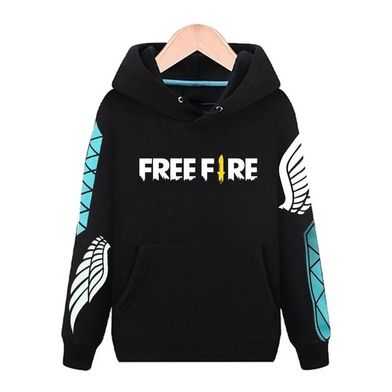 Hoodie เสื้อกันหนาวผู้ชาย/ผู้หญิง/เด็ก FF/Free Fire Calca Angelica Hoodie เสื้อกันหนาวแจ็คเก็ต