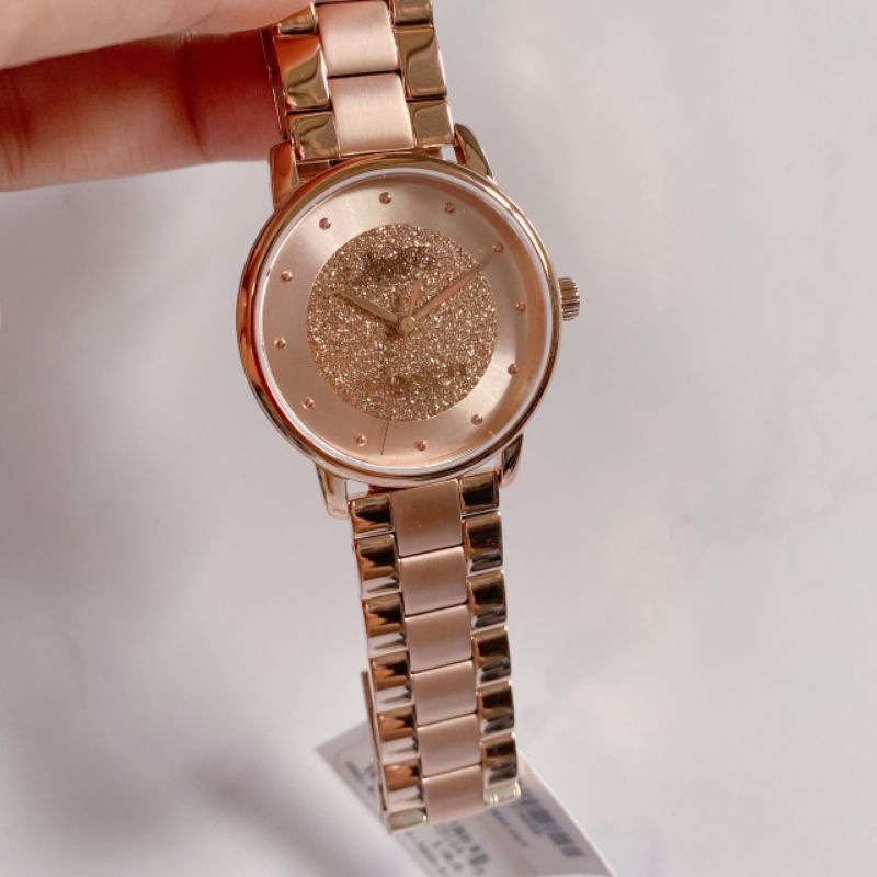Coach Watch หน้าRosegold สายstainless