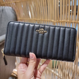 COACH 2855 ACCORDIAN ZIP WALLET WITH LINEAR QUILTINGG