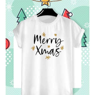 เสื้อยืดลายเสื้อลายปีใหม่ Merry Christmas 2022 ผ้า TK ใส่สบาย สีสันสดใส ใส่สบาย ไม่ยืดไม่ย้วยเสื้อวันพีช